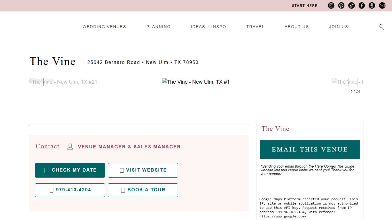 The Vine Wedding Venue New Ulm TX 78950